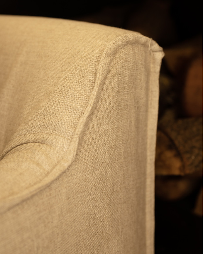 Housse de canapé en coton et lin couleur beige en différentes tailles