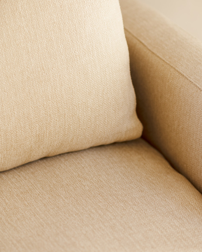 Canapé droit couleur beige de 216cm
