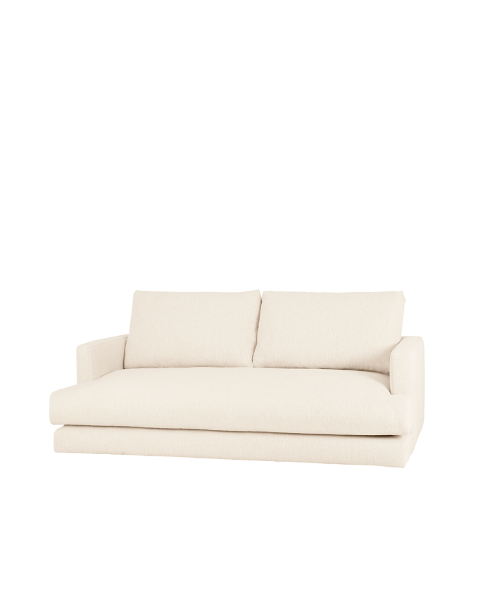 Canapé droit couleur blanc cassé de 216cm