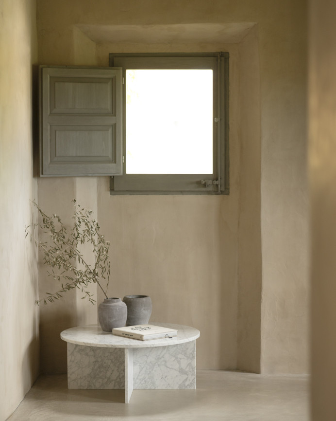 Table basse ronde en marbre disponible en différentes tailles