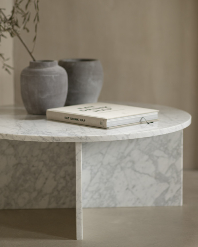 Table basse ronde en marbre disponible en différentes tailles