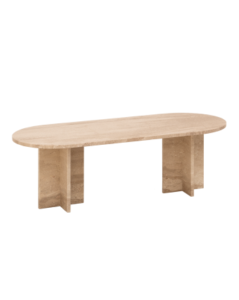 Table basse en marbre daino reale de 120x50cm
