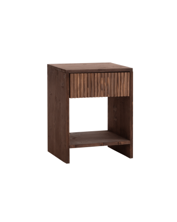 Table de chevet en bois massif avec un tiroir en ton noce en différentes tailles