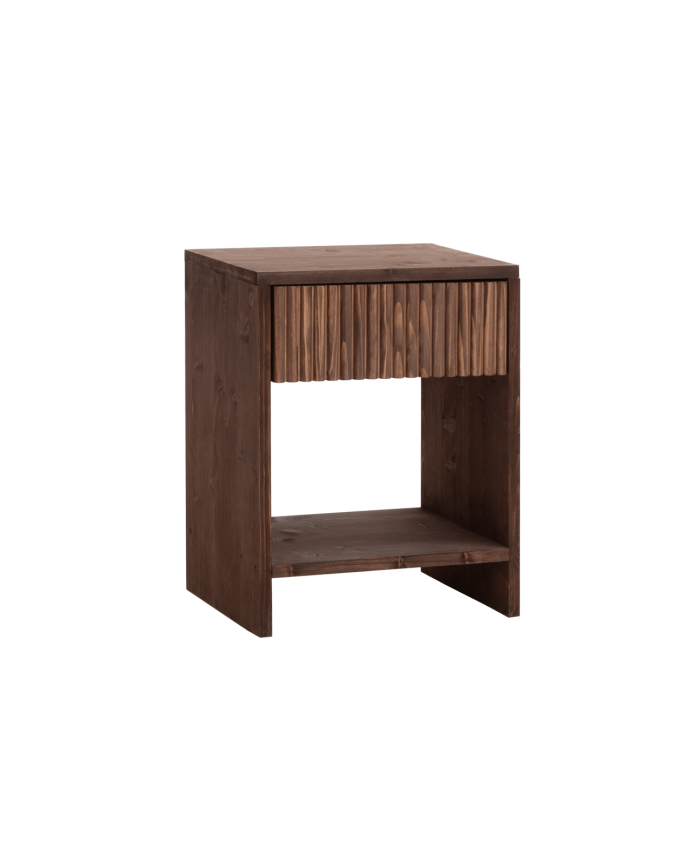 Table de chevet en bois massif avec un tiroir en ton noce en différentes tailles