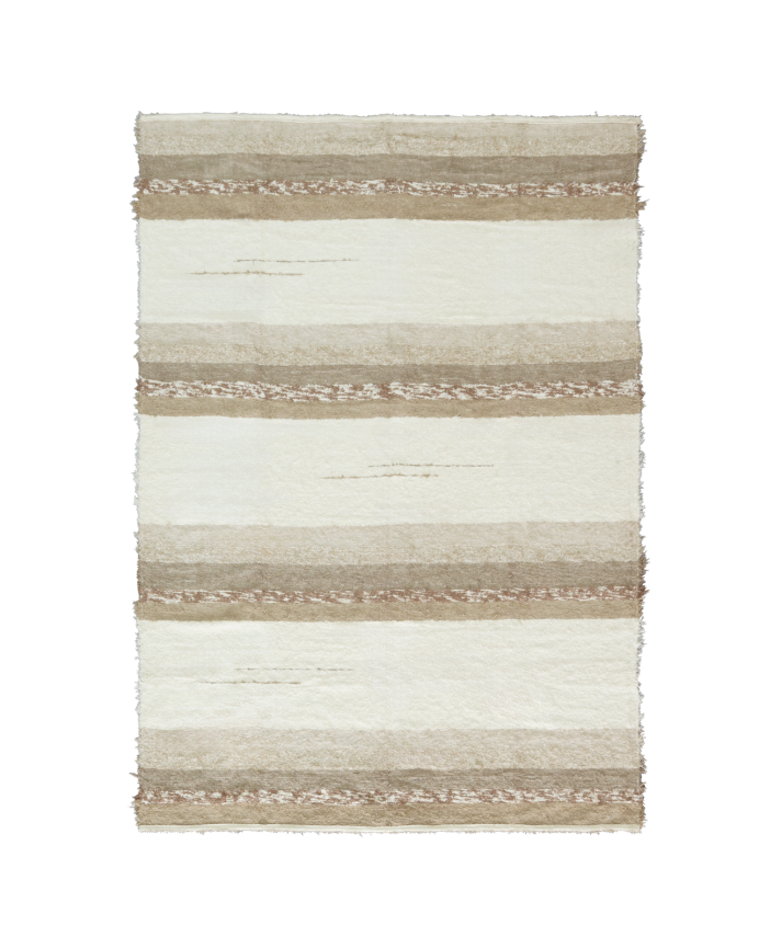 Tapis andin en coton marron en différentes tailles
