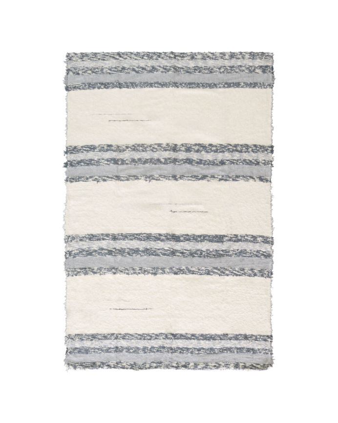 Tapis andin en coton gris disponible en différentes tailles