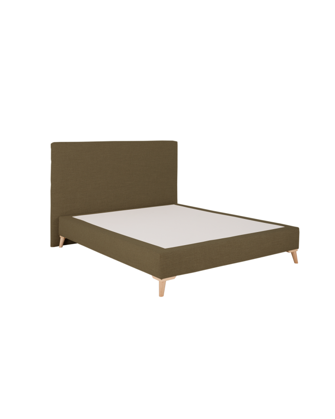 Lit rembourré en lin vert pour les matelas en différentes tailles