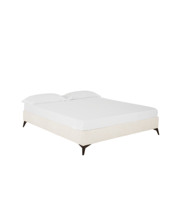 Base tapissée blanc boculé pour les matelas en différentes tailles