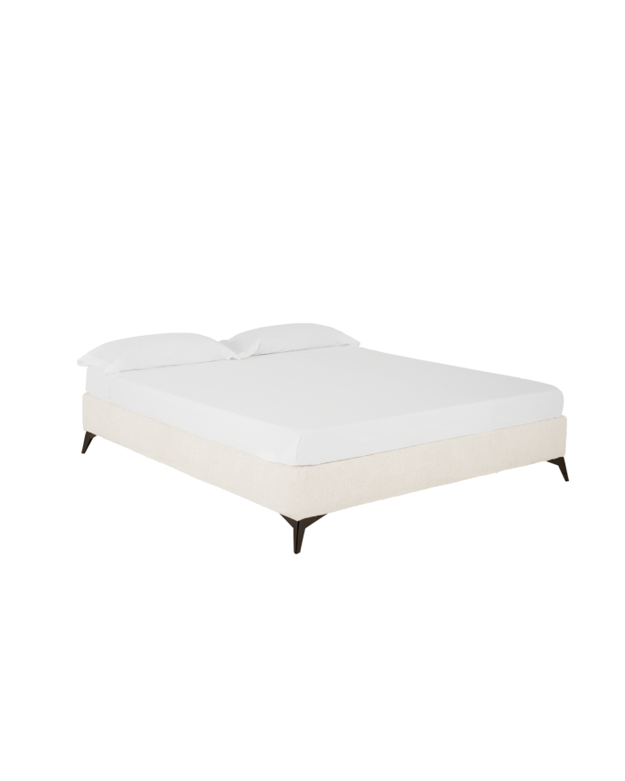 Base tapissée blanc boculé pour les matelas en différentes tailles