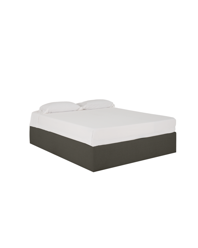 Canapé tapissé gris foncé pour les matelas en différentes tailles