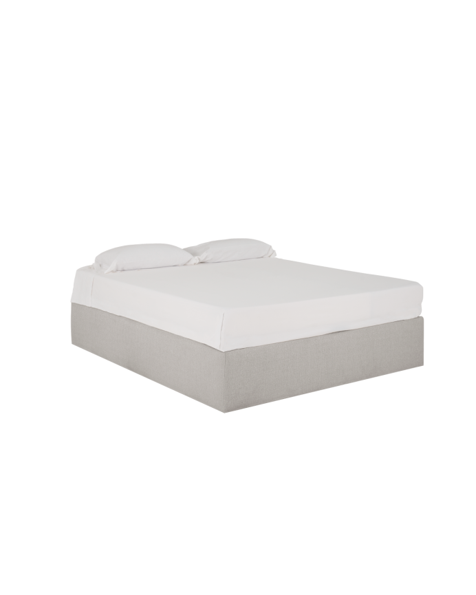 Canapé tapissé gris clair pour les matelas en différentes tailles