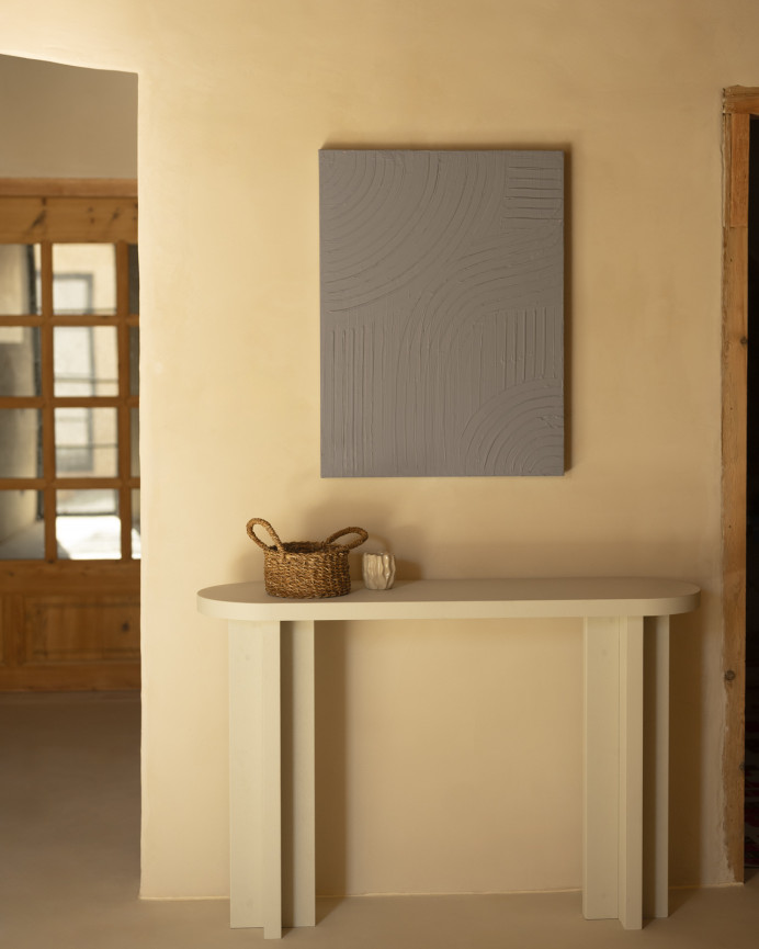 Tableau marron décoratif sur coton avec cadre en bois peint à la main à la peinture à l'huile en différentes tailles