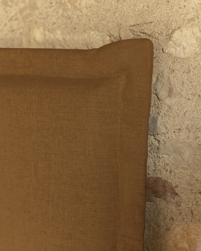 Housse de tête de lit en lin terracotta en différentes tailles
