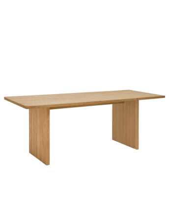 Table de salle à manger en bois massif dans le ton du bois chêne moyen en différentes tailles