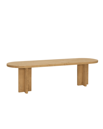 Banc en bois massif ton chêne moyen en différentes tailles