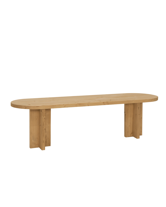 Banc en bois massif ton chêne moyen en différentes tailles