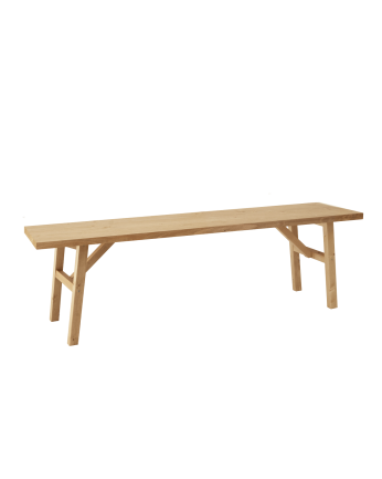 Banc en bois massif ton chêne moyen en différentes tailles