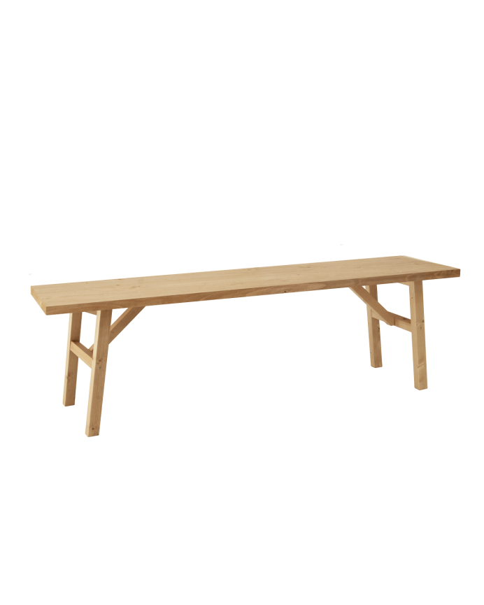 Banc en bois massif ton chêne moyen en différentes tailles