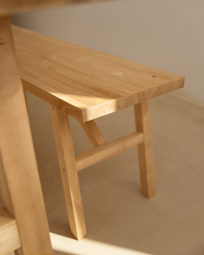 Banc en bois massif ton chêne moyen en différentes tailles