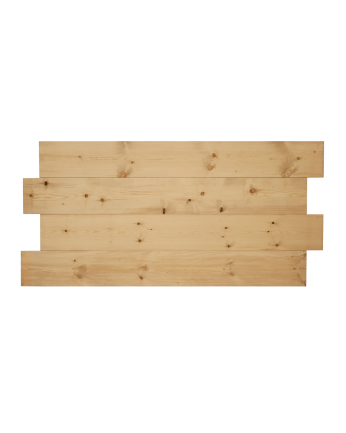 Tête de lit asymétrique en bois massif ton chêne moyen en différentes tailles