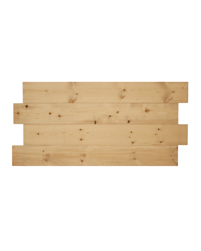 Tête de lit asymétrique en bois massif ton chêne moyen en différentes tailles