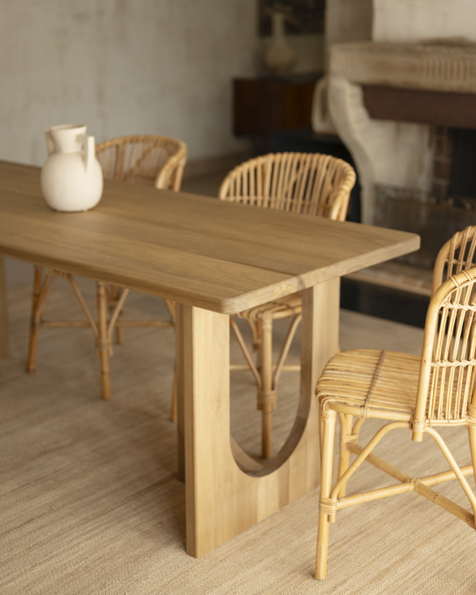 Table à manger en bois massif de peuplier en différentes tailles