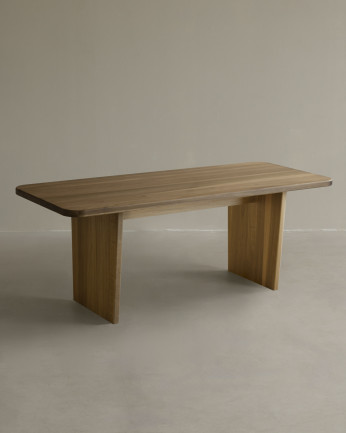 Table à manger en bois massif de peuplier en différentes tailles