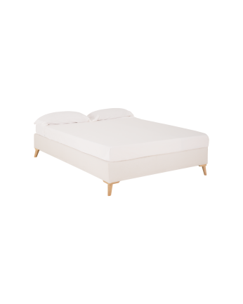 Base tapissée en lin blanc pour les matelas en différentes tailles