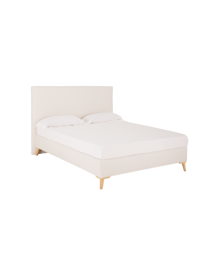 Lit rembourré en lin blanc pour les matelas en différentes tailles