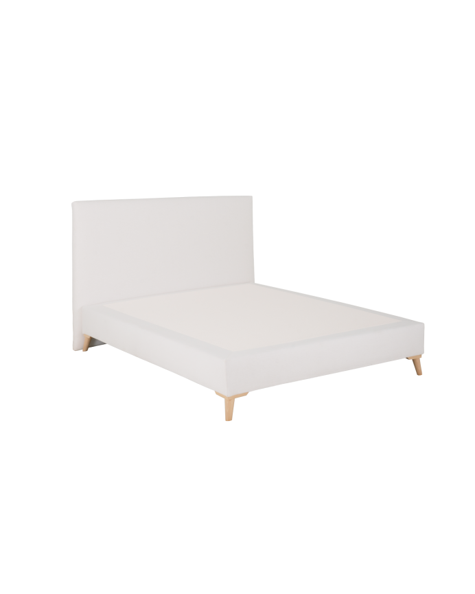 Lit rembourré en lin blanc pour les matelas en différentes tailles
