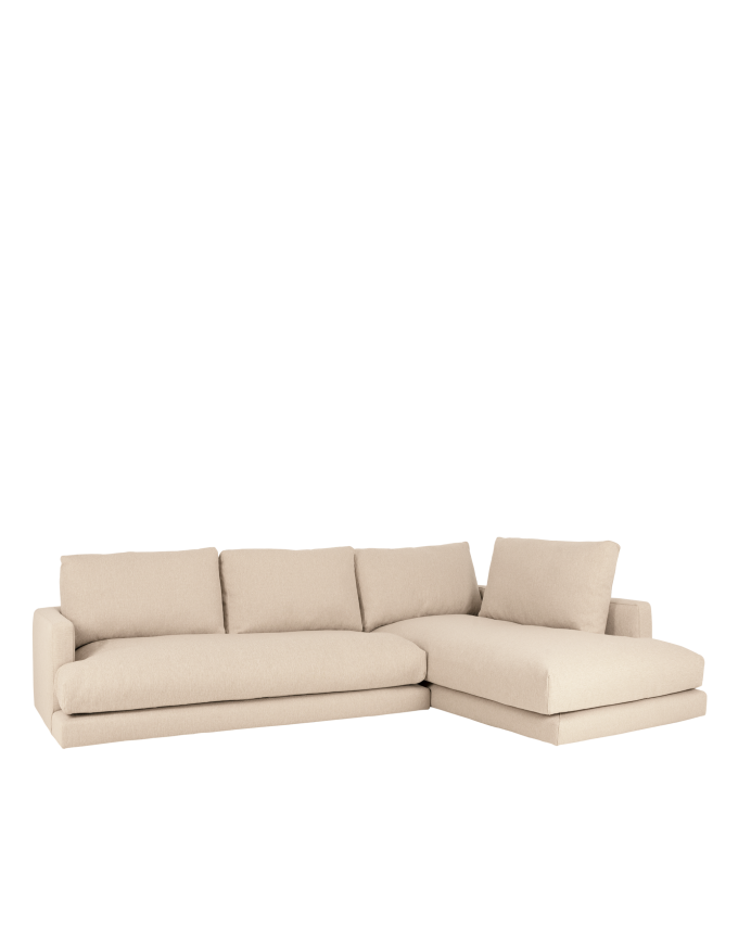 Canapé d'angle couleur beige en différentes tailles