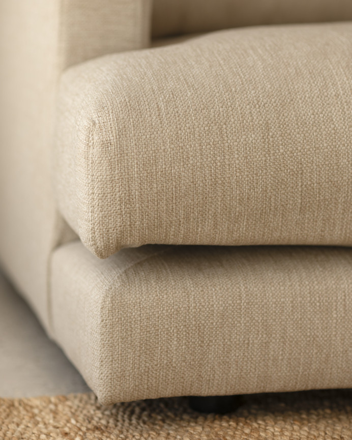 Canapé d'angle couleur beige en différentes tailles