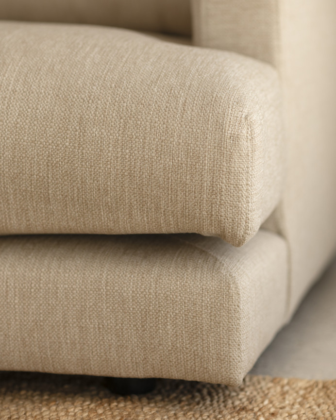 Canapé d'angle couleur beige en différentes tailles