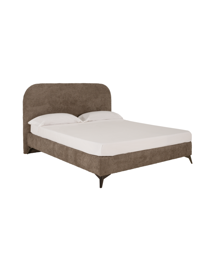 Lit rembourré en taupe boculé pour les matelas en différentes tailles