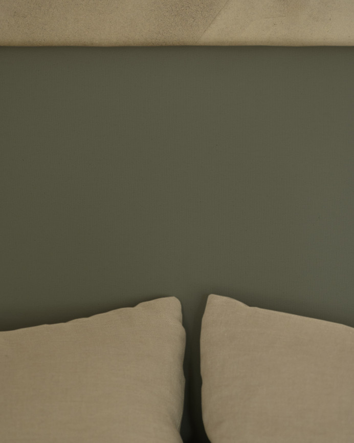 Tête de lit tapissée en vert en différentes tailles