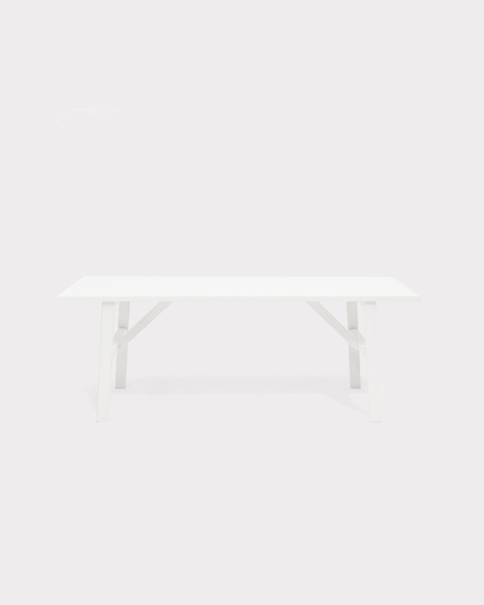 Banc en bois massif blanc 120x45cm
