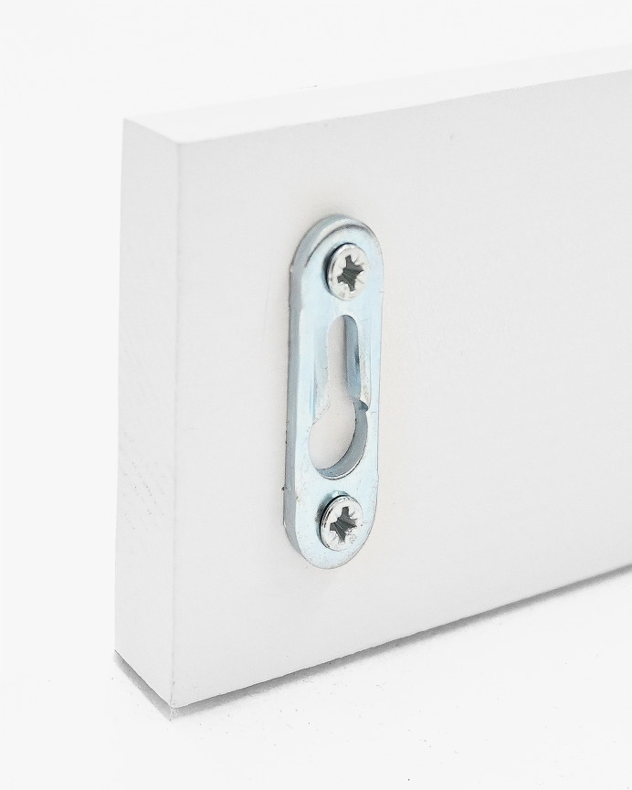 Cintre mural en bois massif blanc 26x5cm