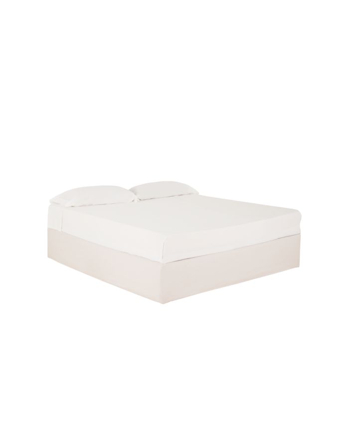 Canapé en lin blanc déhoussable pour les matelas en différentes tailles