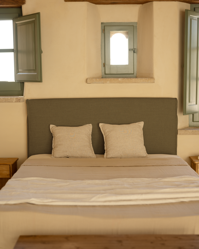 Canapé en lin vert déhoussable pour les matelas en différentes tailles