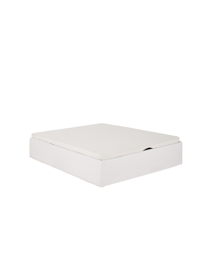 Canapé en lin blanc déhoussable pour les matelas en différentes tailles