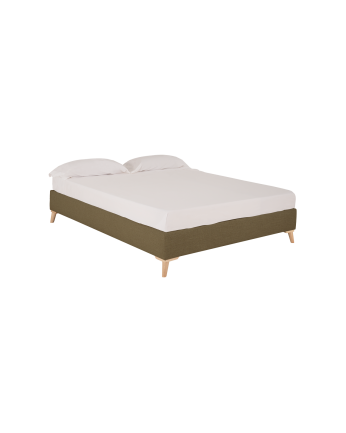 Base tapissée en lin vert pour les matelas en différentes tailles