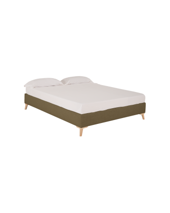 Base tapissée en lin vert pour les matelas en différentes tailles