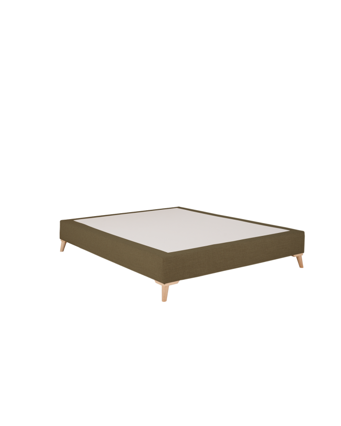 Base tapissée en lin vert pour les matelas en différentes tailles