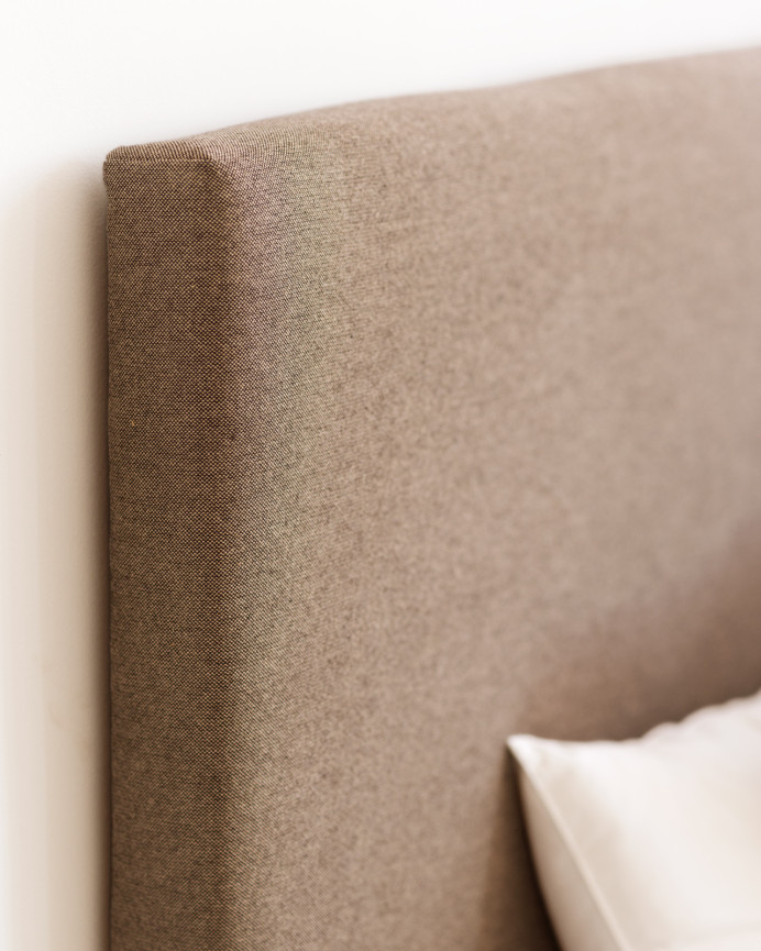 Tête de lit rembourrée en coton marron en différentes tailles