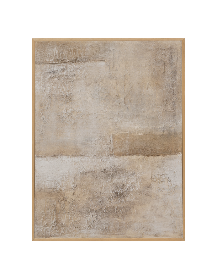 Tableau gris décoratif sur toile de coton avec cadre en bois peint à la main à la peinture à l'huile en différentes tailles
