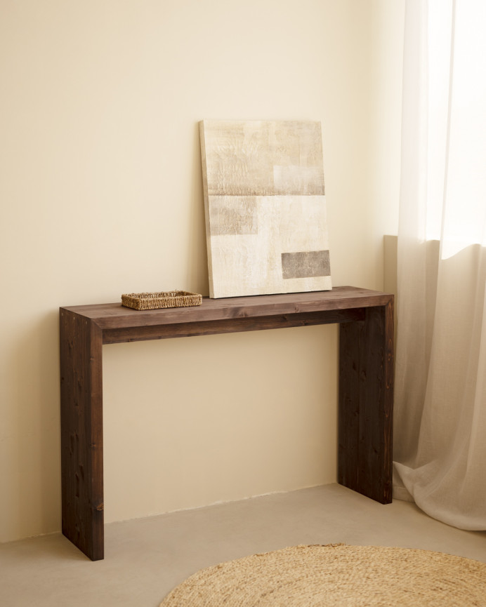Tableau gris décoratif sur toile de coton avec cadre en bois peint à la main à la peinture à l'huile en différentes tailles