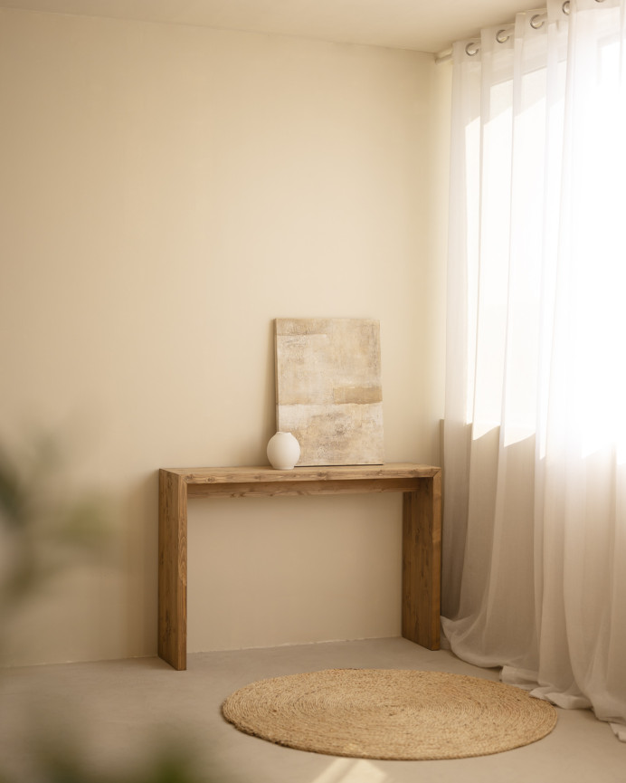 Tableau gris décoratif sur toile de coton avec cadre en bois peint à la main à la peinture à l'huile en différentes tailles