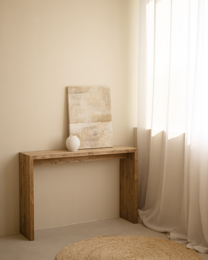Tableau gris décoratif sur toile de coton avec cadre en bois peint à la main à la peinture à l'huile en différentes tailles