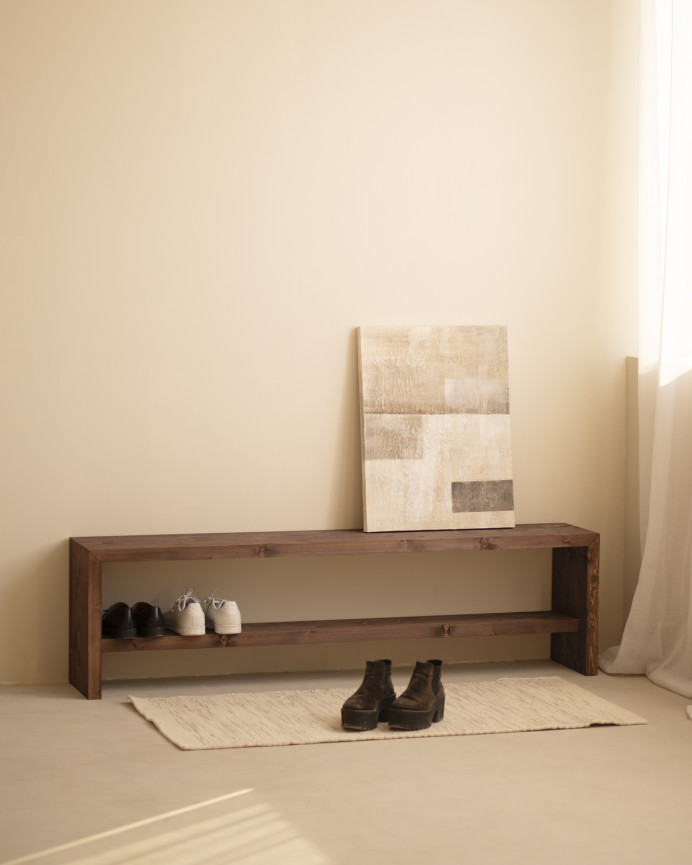 Tableau gris décoratif sur toile de coton avec cadre en bois peint à la main à la peinture à l'huile en différentes tailles