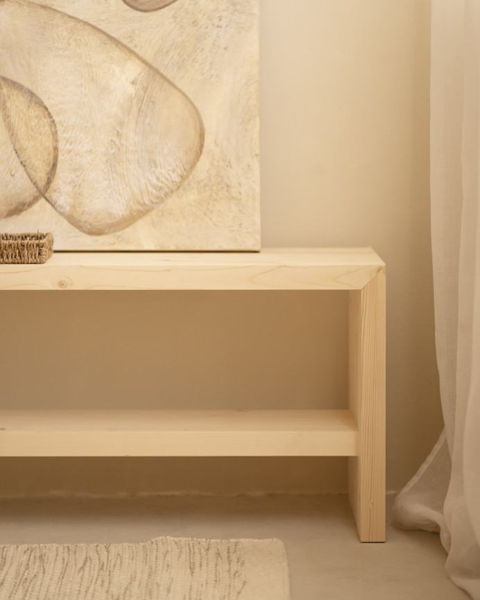 Tableau beige décoratif sur coton avec cadre en bois peint à la main à la peinture à l'huile en différentes tailles